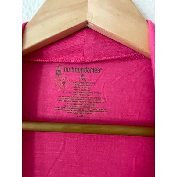 No Boundaries Womens Juniors M 7/9 Pink Cardigan Sweater Open Front Long Sleeve - Picture 3 of 7